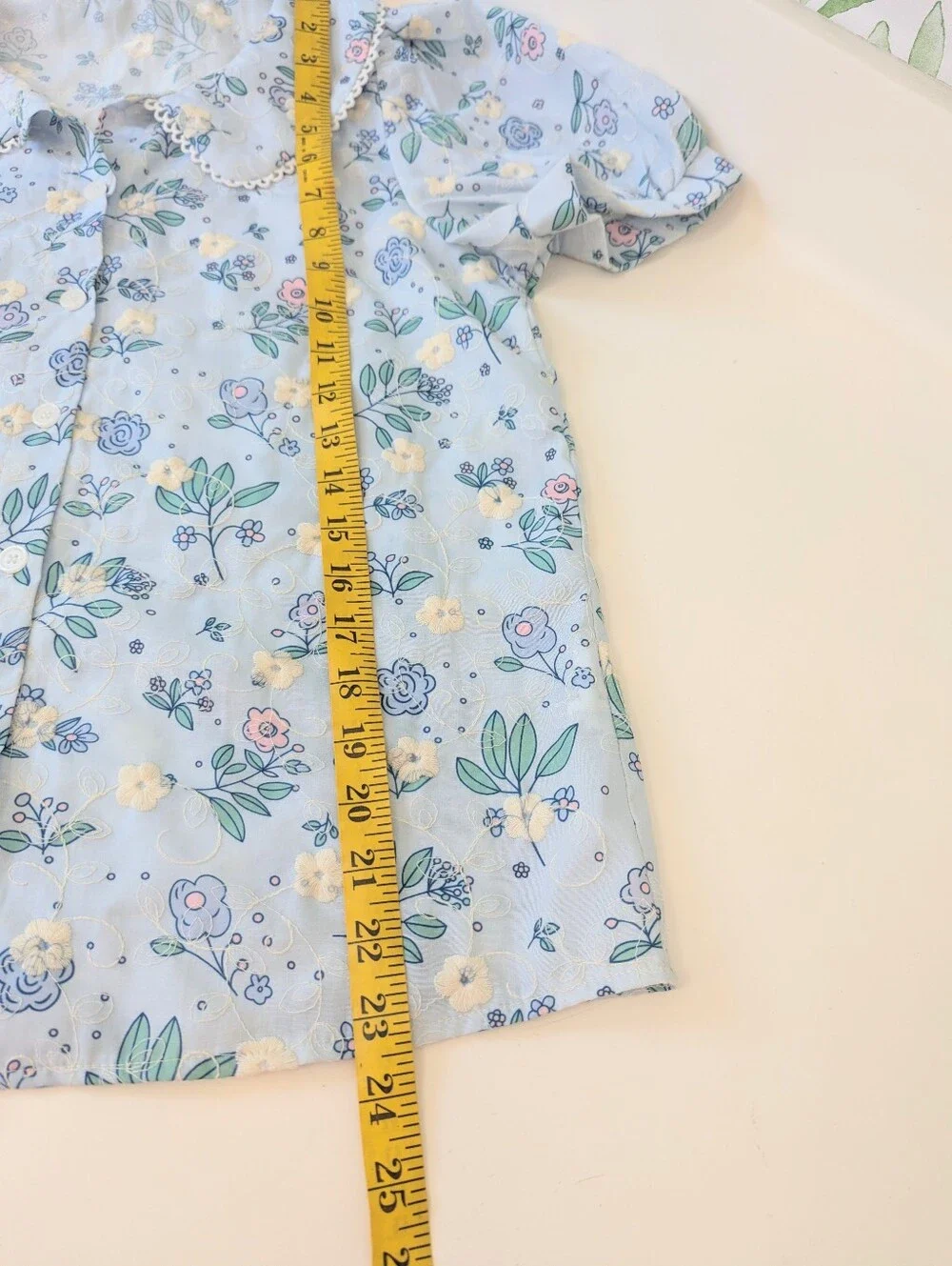 Dazy Floral Pastel Peter Pan Collar Blouse Spring Medium - Picture 8 of 10